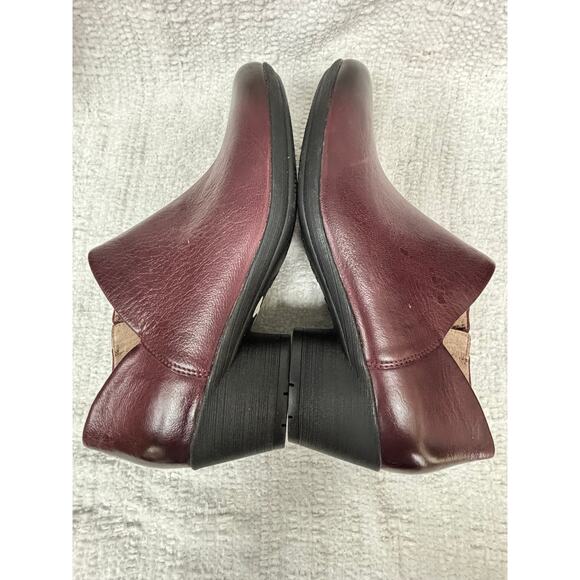 Dansko Women's Burgundy Leather Booties Size 9 NWOB - Picture 5 of 7